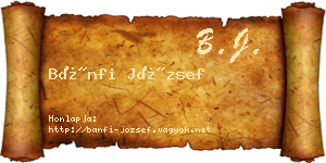 Bánfi József névjegykártya