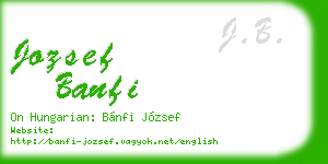 jozsef banfi business card