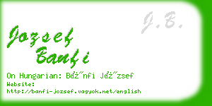 jozsef banfi business card